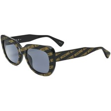 Moschino Women's 53mm Black With Gold Logo Pattern Sunglasses MOS132-S-7RM-53