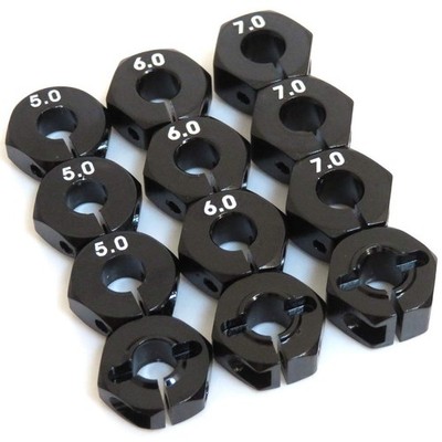 RC Aluminum Wheel Hub Clamp Type 5mm 6mm 7mm Black Color Fit 1/10 RC Car Hex ...