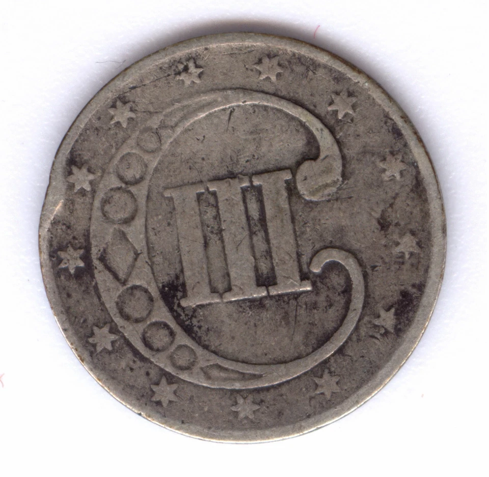 1853 Three-Cent Pieces + Silver + No Reserve! - Image 2 of 2