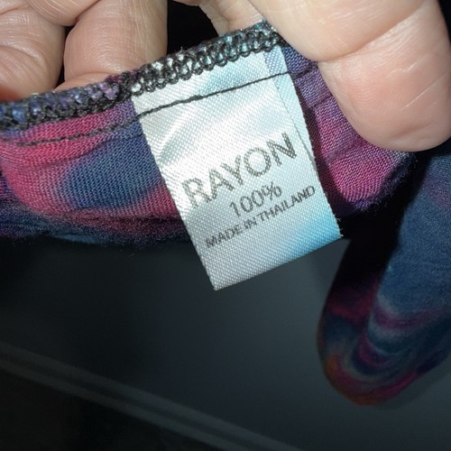Tucan Tango Art To Wear Tunic Blouse-Tie Dye-Asymmetric Hem-One Size Fits Most - Picture 7 of 10