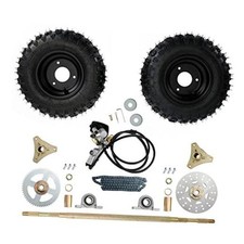 29" Rear Axle Assembly Complete Wheel Hub Kit for Go Kart Quad Trike Drift