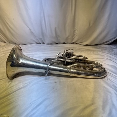 King 627 Silver 4 Valve Baritone Horn SN: 623719