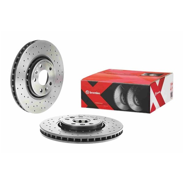 2X Brembo Bremsscheiben 320Mm Gelocht/Innenbel. Vorne Passend FÜR Renault Clio-image