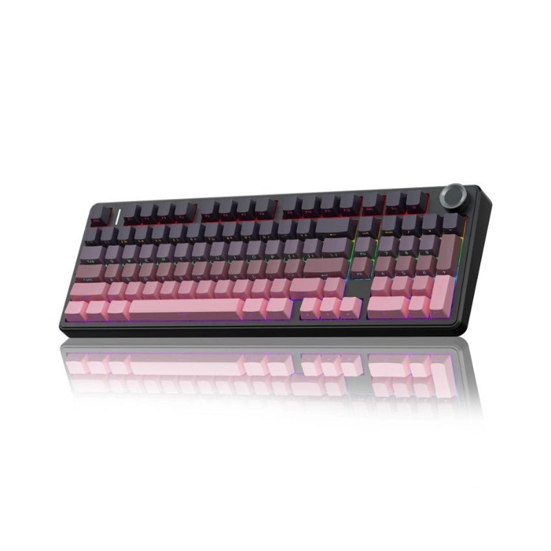 AULA Mechanical Keyboard F99 Pro RGB Wired Full Size Volume Knob Black Backlit