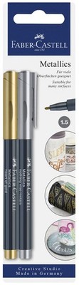 FABER-CASTELL Metallics Marker 2er Blisterkarte
