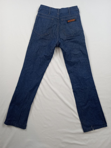 Vintage Stetson Damen Jeans Dark Wash Reißverschluss 27x31 LESEN - Bild 1 von 7