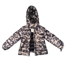 Children  s Moncler Grey Camo Abstract Puffer Jacket Size 6 Fair Condition