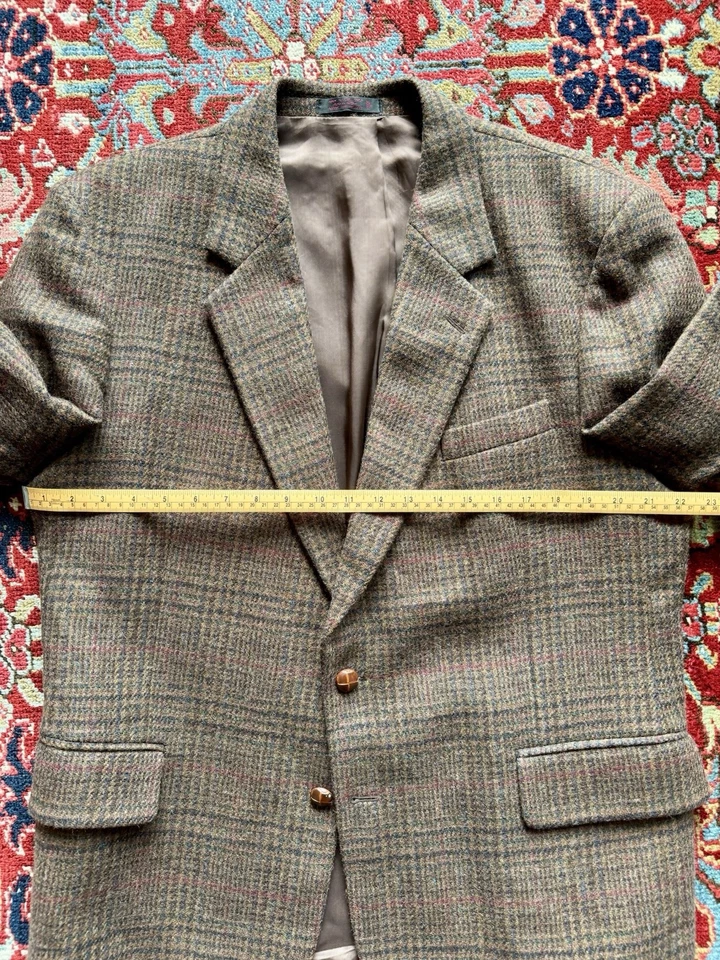 Abrigo deportivo de tweed Boston Traders de colección, abrigo deportivo estilo hiedra con parche en el codo 42R para hombre Foto 3 de 4