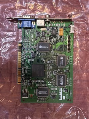 1997 PCI 3D DIAMOND VIPER V330 TVOUT Rev 4 2323004-404 Nvidia RIVA 128 4MB RAM