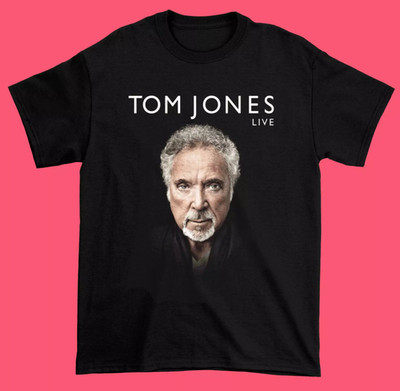 Tom Jones Live Heavy Cotton Black Full Size Men Women Classic Shirt