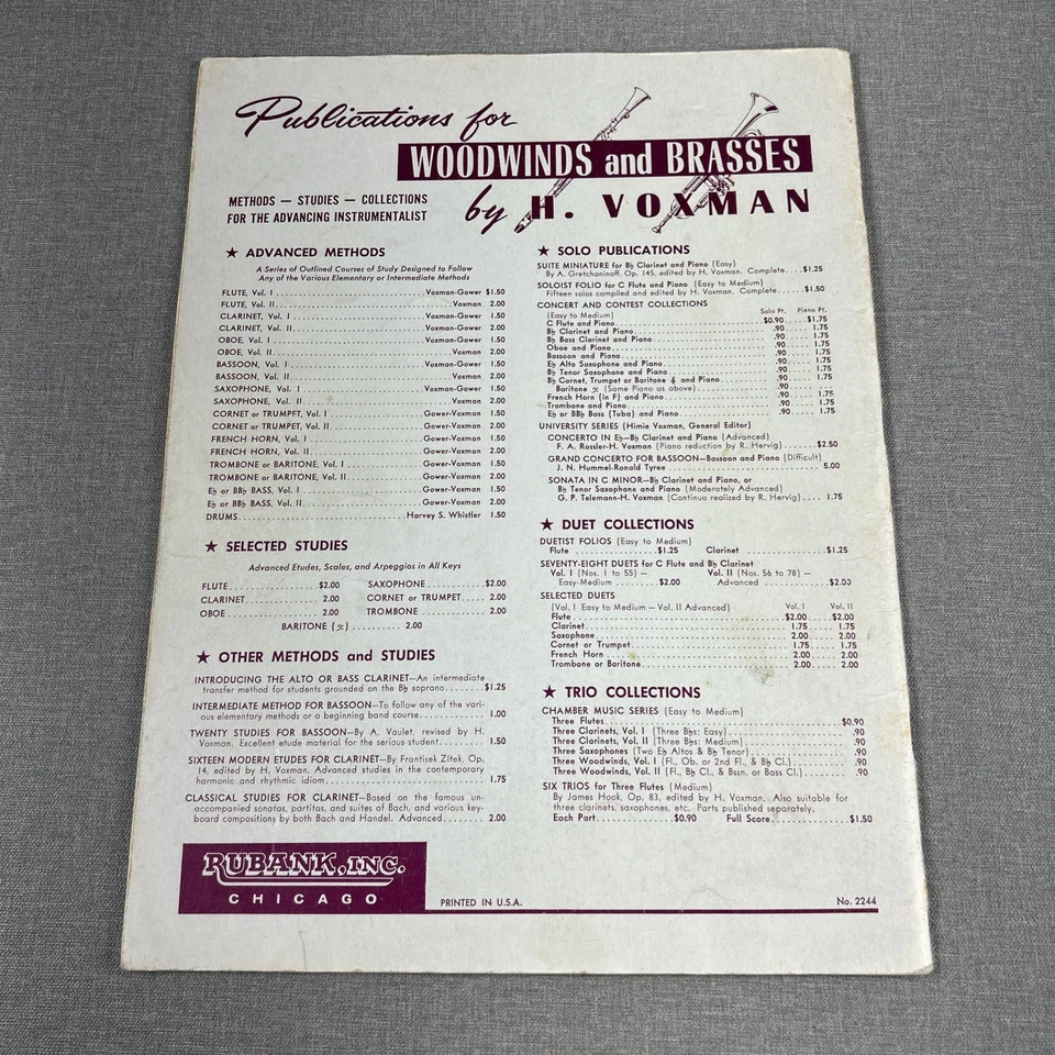 Rubank Concert and Contest Collection  ~ Bb Cornet Trumpet Baritone Voxman - Image 2 of 4