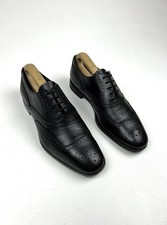 PRADA MILANO Oxfords Leather Shoes Wingtip Black Men’s Size UK 7.5/US 8.5 28.5cm