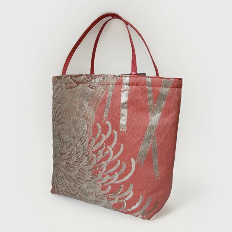 Bolso Obi Kimono 100 % Seda Único en su Clase - Cartera de Mano Artesana Japonesa Reciclada Foto 4 de 4