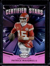 2025 Panini Certified Patrick Mahomes II Stars Mirror Pink #/199 Chiefs