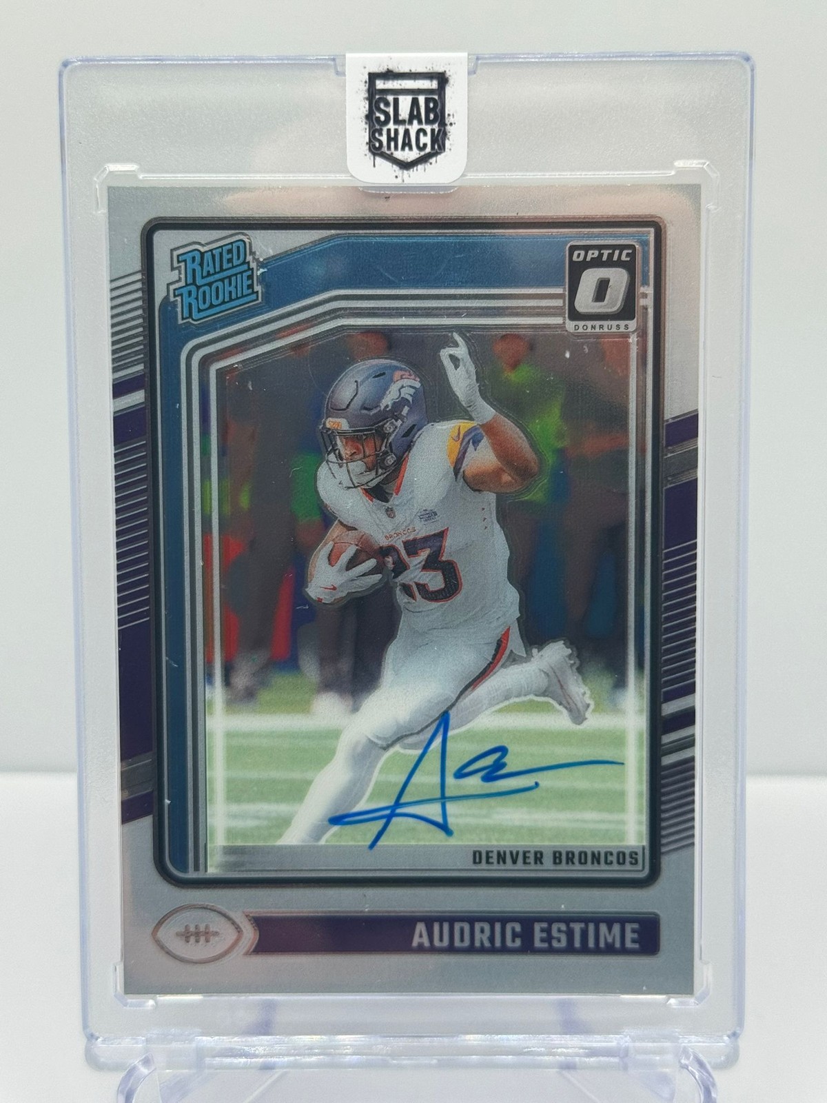 2024 PANINI DONRUSS OPTIC AUDRIC ESTIME RATED ROOKIE AUTO /325 RC  BRONCOS