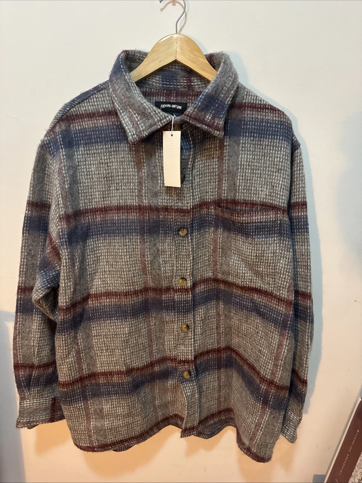 F*cking Awesome FA Oversized Flannel Shirt /Jacket Size Large. NEW w Tags - product detail image 1