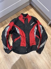Scott Leathers Textile Armoured Motorcycle Jacket In Black and Red Men’s Size M