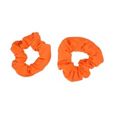 Set of 2 Solid Scrunchies Orange