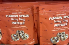 2 Packs Trader Joe's Pumpkin Spiced Teeny Tiny Pretzels 6 oz Each=12oz LIMITED