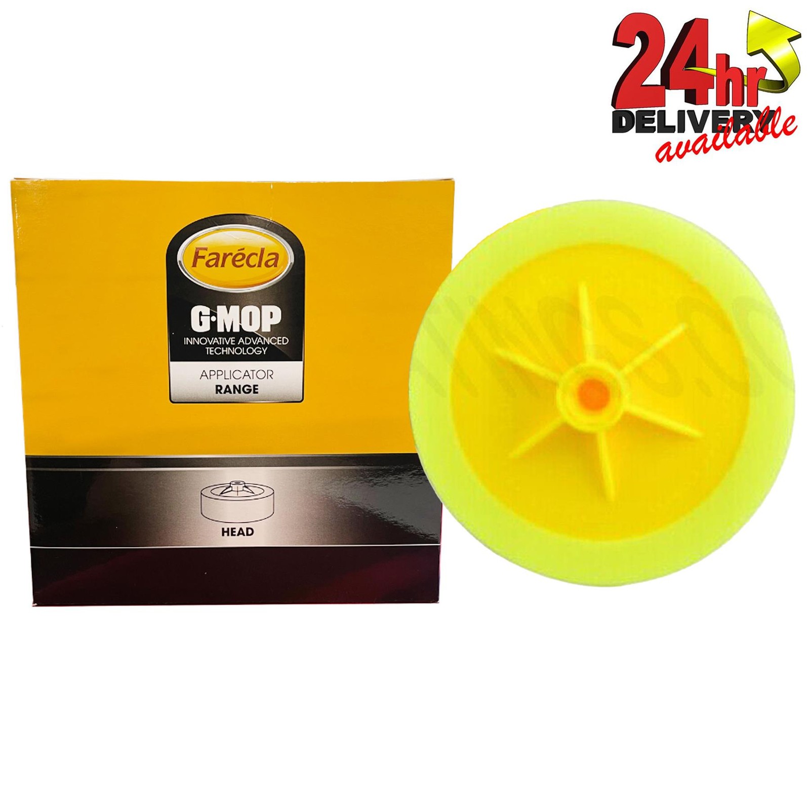 G Mop 6"" (150mm) std yellow compounding head 14mm thread