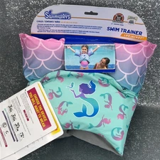 SwimWays Child Swim Trainer Life Jacket 33–55 lbs Mermaid Design USCG Approved