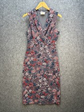 Maeve ANTHROPOLOGY Purple Floral Jacquard Shawl Collar Sleeveless Dress Sz 6