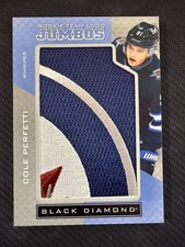 #RTL-CP Cole Perfetti 2021 Upper Deck Black Diamond Jets Team Logo Jumbo Patches
