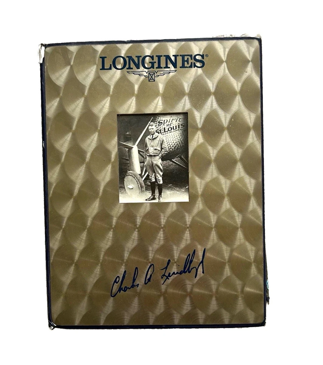 Longines Lindbergh Cronógrafo Ángulo Horario Manual Caja, Certificado y Billetera