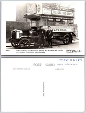 RPPC National Steam Bus At Nunhead Photo Postcard