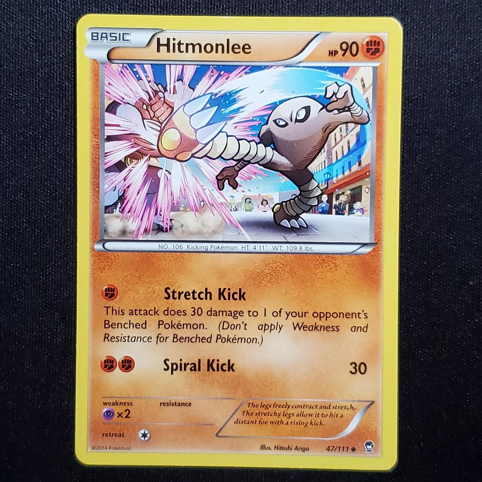 Hitmonlee 47/111 Uncommon Furious Fists Pokemon Moderately Played