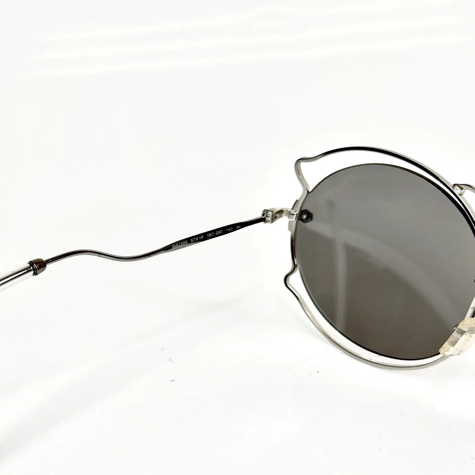 MIU MIU MU50SS SCENIQUE Evolution 50S Silver Mirrored Round Metal Wire Sunglass - Image 2 of 4