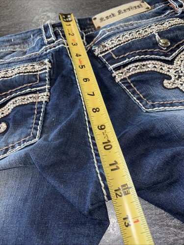 Rock Revival Damen Jasna Skinny dicke Nähte Gem Blue Denim Jeans Gr. 32 x 32 - Bild 12 von 19