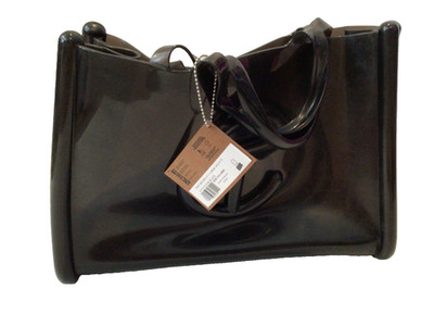 NWT Melissa x Telfar Large Jelly Shopper Black Purse Bag with Dust Bag