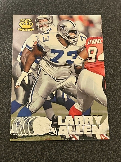 1997 Pacific Crown Collection Silver Parallel Larry Allen #98 Dallas Cowboys
