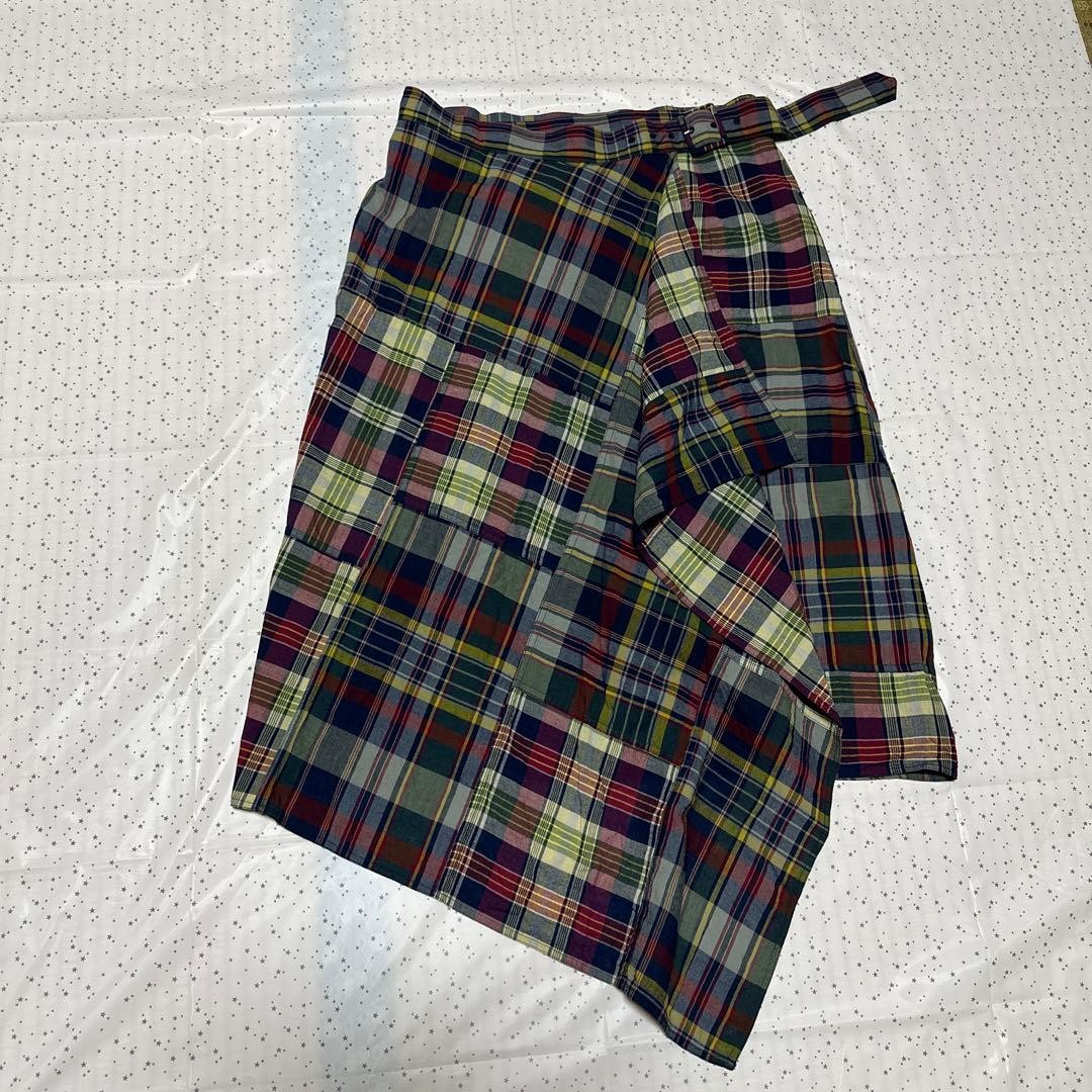 Ralph Lauren Madras Check Patchwork Asymmetric Sk… - image 3