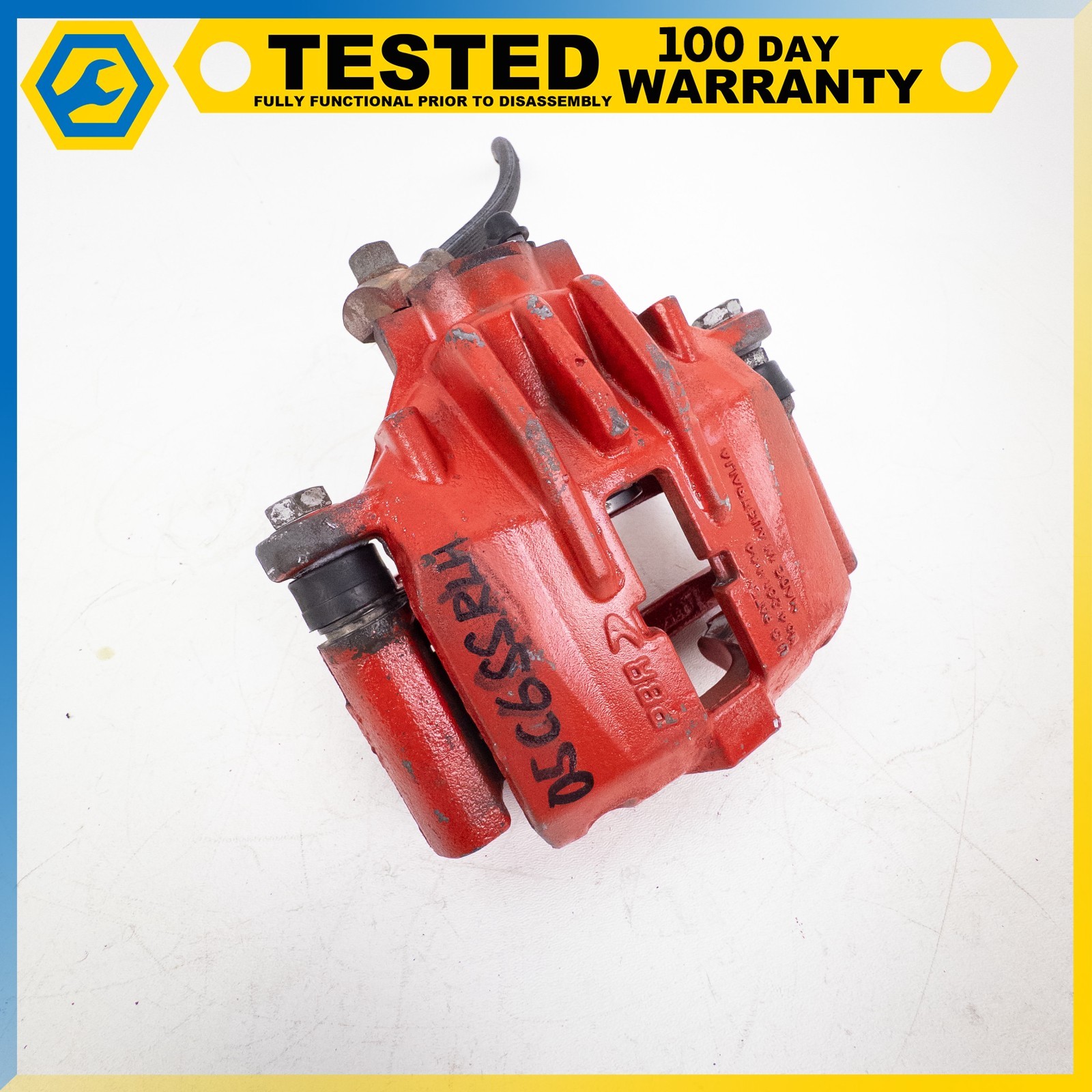 05-13 CHEVROLET CORVETTE C6 REAR LEFT SIDE DISC BRAKE CALIPER RED OEM