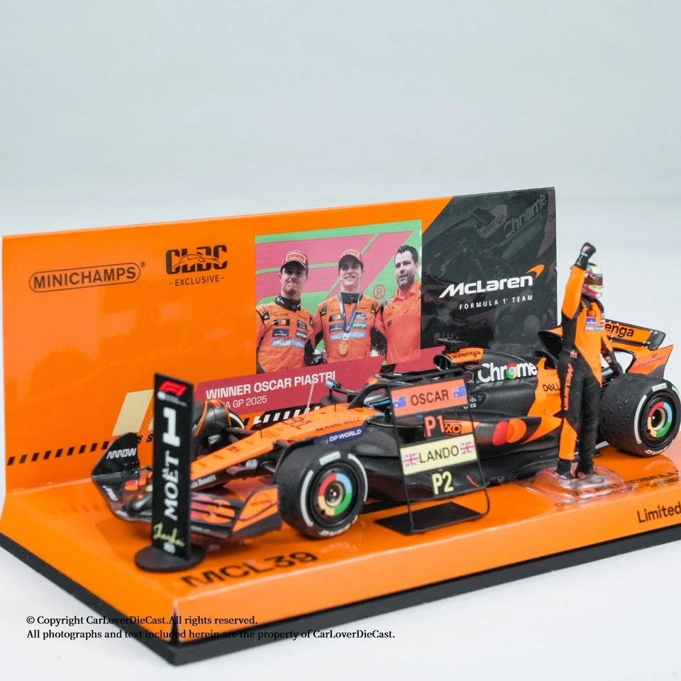 1/43 McLaren MCL39  Oscar Piastri 2025 Chinese GP  Minichamps limited 199 pcs - Immagine 4 di 4