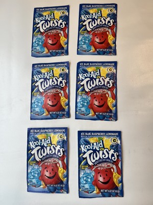 Kool-Aid Twists Ice Blue Raspberry Lemonade (6 Pkg) Unsweetened Dead Stock
