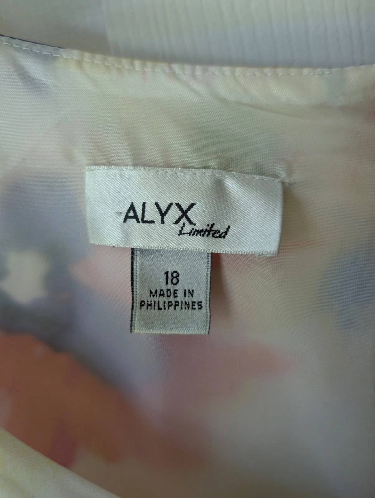 Abito Alyx Limited stampa floreale acquerello senza maniche scollo a cuore taglia 18
