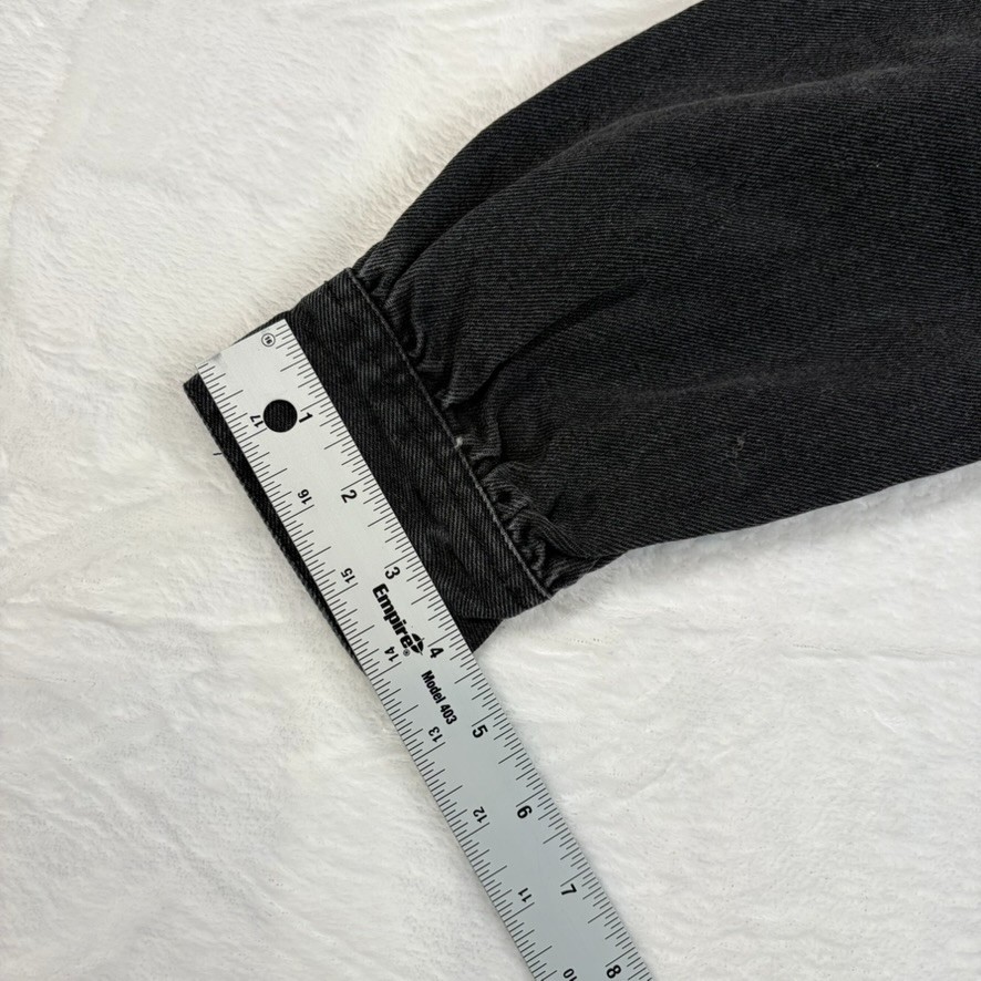 Future Collective Kahlana Brown Long Sleeve Denim Zip Front Black Dress Size 16