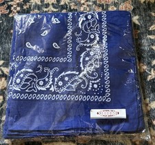 Soophen Paisley Blue Cowboy Bandanas 22  x22   12 Pack. New