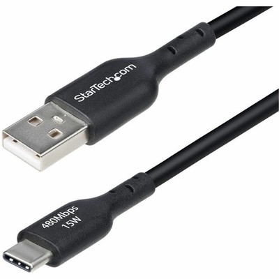 StarTech USB2AC1FTBK 1ft USB-A to USB-C Charging Cable Black