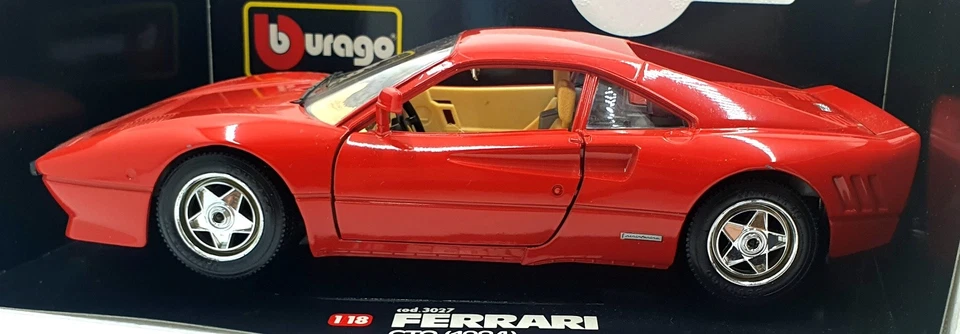Burago 1/18 Scale Diecast 3027 - 1984 Ferrari GTO - Red - Image 2 of 4