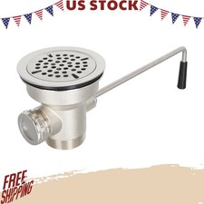 NEW 3-1/2in Commercial Sink Drain Twist Handle Waste Valve Stopper