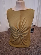  NWT Simply VERA  SZ. S Tuck Front  Tank  Top Olive Green