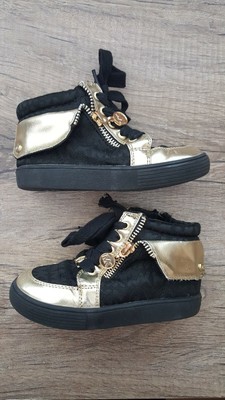 michael kors high top sneakers black and gold