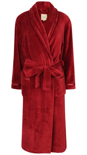 Ladies Super Cozy Robe by Florentina, Wine with Ribbon Trim (sizes available) - Picture 4 of 4