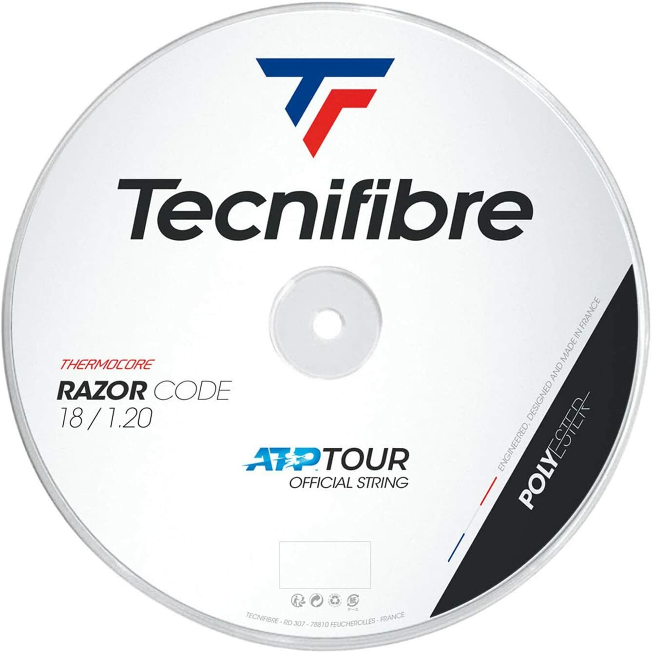 Tecnifibre RAZOR CODE Tennis String - 1.20mm/18G - 200m Reel - Carbon
