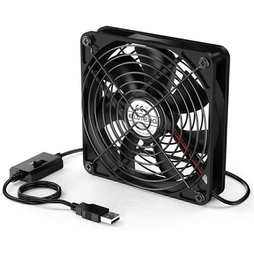USB PC Ventilator lüfter 120mm Leise PC Gehäuselüfter Einstellbare Fan 5V 3 DE- - Afbeelding 3 van 11