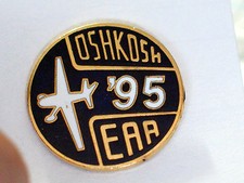 1995 Oshkosh Airshow Pin , EAA Lapel Pin , Aircraft Airshow, Tie Tack